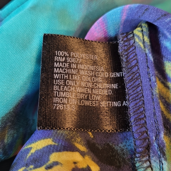 Worthington Multicolor Lightweight Blouse Size PXL with 3/4 Sleeve and B… - Picture 6 of 8